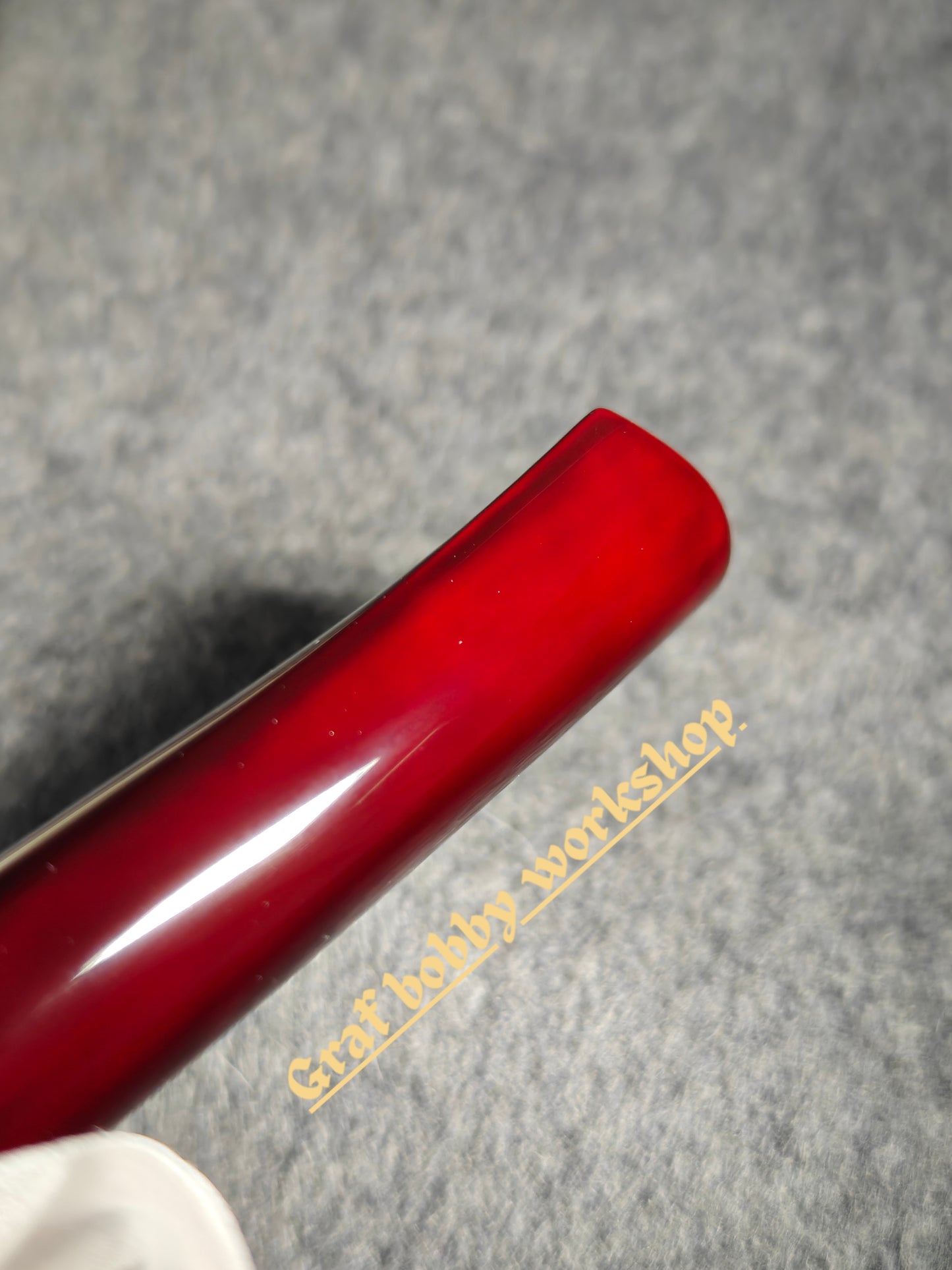 Ebonite/Ebony Aka-Tamenuri Dorsal Fin Fountain Pen Barrel