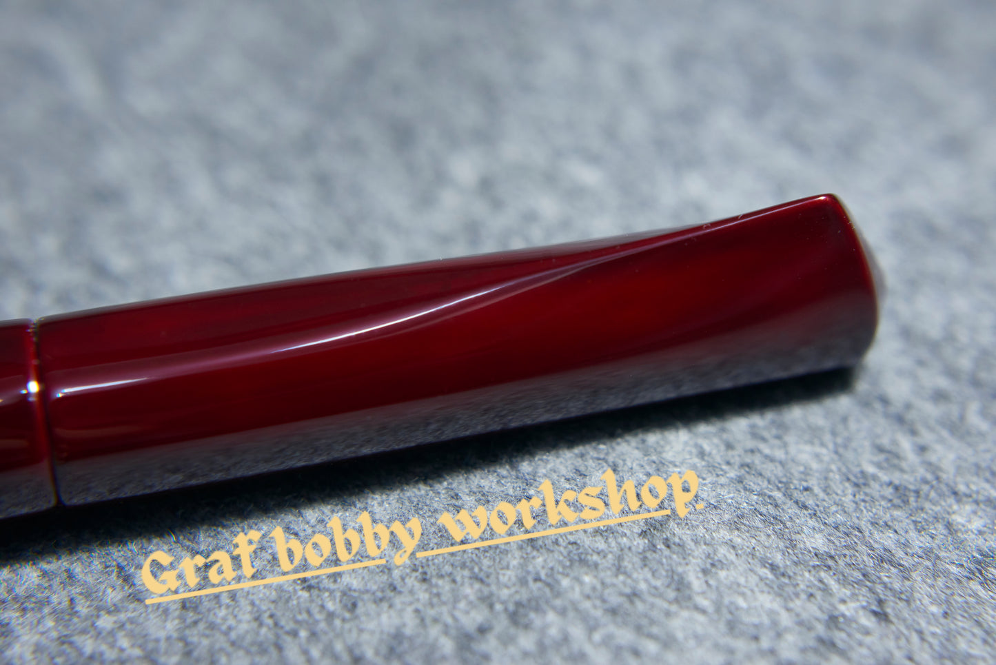 Ebonite/Ebony Aka-Tamenuri Dorsal Fin Fountain Pen Barrel